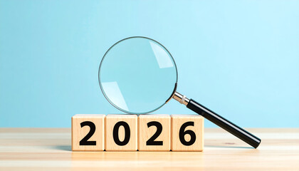 2026 calendar wooden block new year planning organization schedule timeline sustainable natural simplicity arrival agenda tactile inspiring vision for season under close inspection