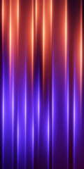 Neon vertical light beams background.