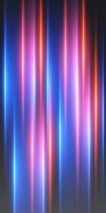 Neon vertical light beams background.