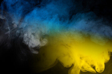 White steam on a black background.