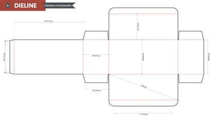 die, die cut, cardboard box dieline, box die-line, die-line,box dieline, dieline template