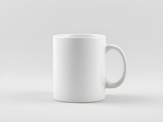 Mokup white cup on white background