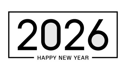 New Year Greeting 2026: A minimalist greeting for the upcoming year 2026, celebrating the dawn of new opportunities and hopes. 