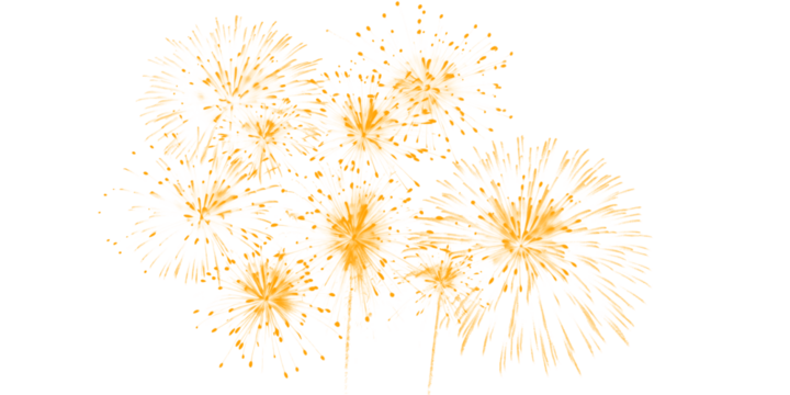 Golden firework texture, thin stroke lines. Isolated png illustration, transparent background. Design for overlay, montage, texture. Happy new year concept.	

