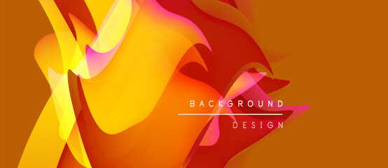 Obraz premium Abstract vibrant design. Orange, yellow, pink hues blend dynamically. Modern background with text elements, simple composition.