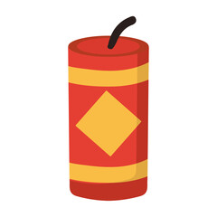 Illustration of a Red Chinese Firecracker