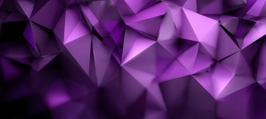 Fototapeta premium Elegant Abstract Violet Polygon Mesh Backdrop with Geometric Shapes and Triangular Texture Design