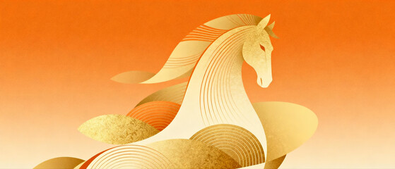 Abstract background for the Year of the Horse Spring Festival 2026.