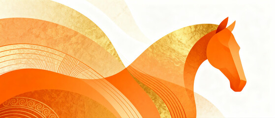 Abstract background for the Year of the Horse Spring Festival 2026.