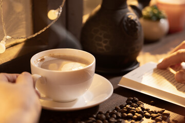 Cozy Coffee and Book Moment