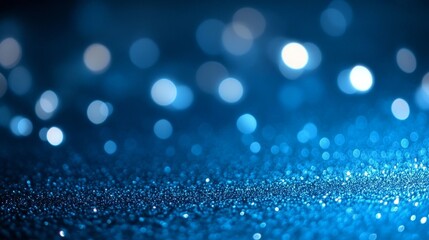 Fototapeta premium A Dazzling Display of Cerulean Bokeh Lights Creating a Sparkling Dreamscape Background Effect