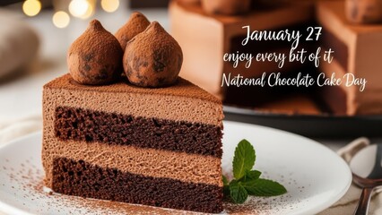 Celebrate National Chocolate Cake Day with a delicious slice