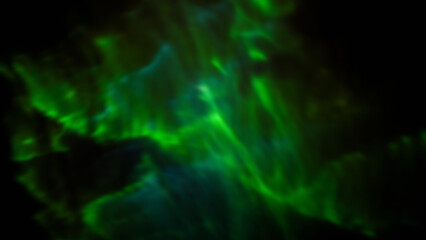 Mystical Green Abstract Light Patterns On The Wall.