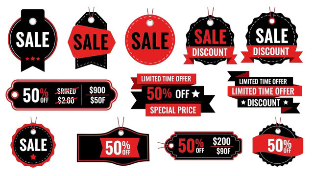 Boost Sales with Dynamic Discount Tags: Eye-Catching Sale Badges Designed to Grab Attention and Drive Conversions for Your Next Promotion or Special Offer