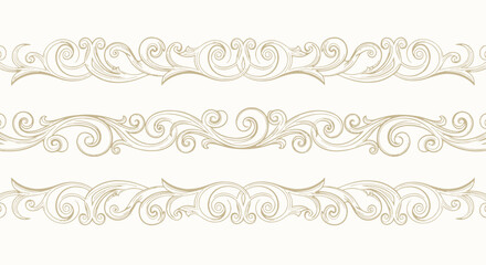 Elegant Vintage Ornamental Flourishes Decorative Design Elements for Classic Style