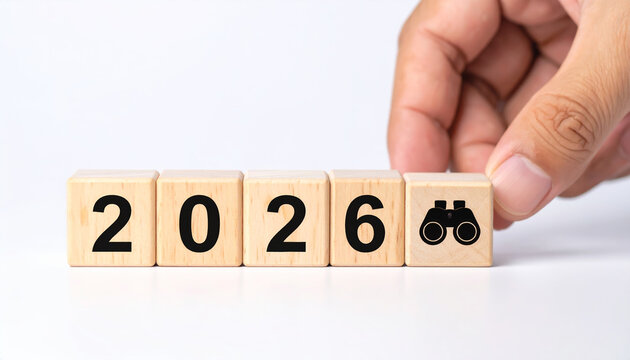 Binoculars vision future business strategy looking search opportunity success focus guiding entrepreneurs toward growth and success with clear