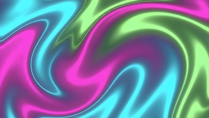 Abstract swirls of vibrant hues in pink blue and green creating a luminous fluid effect