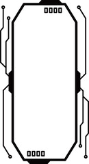 サイバーパンクな電子回路フレーム　ブラック