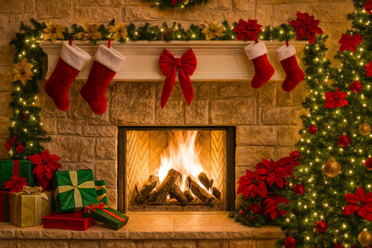 Cozy Christmas Flat Lay with Hot Cocoa, Cinnamon, and Pinecones