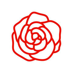 red rose flower vector with trendy design