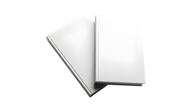 Two blank white brochures mockups on a changeable background for presentation