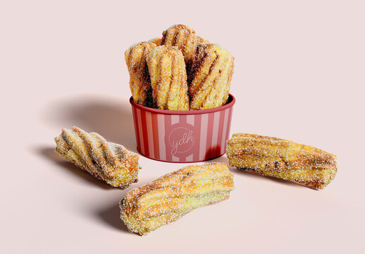 Churro Dessert Cup Mockup