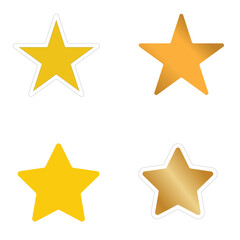 Obraz premium Star sticker, star sticker clipart, gold star sticker, star vector.