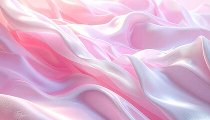 Fototapeta premium ピンクのグラデーションが美しい波状の布