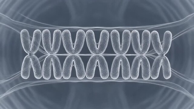 Chromosome Structure Visualization Genetic Material and DNA Arrangement.