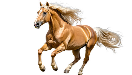 Obraz premium Beautiful brown horse isolated on white background