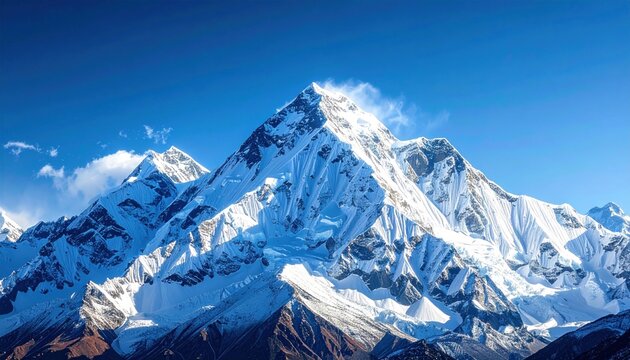 Snowy mountain peak.