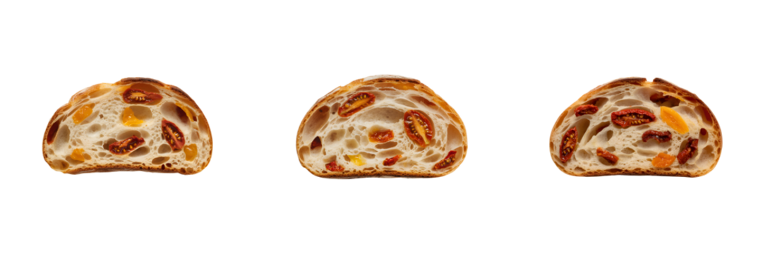 Three decorative speckled egg shaped glass light shades isolated on transparent background