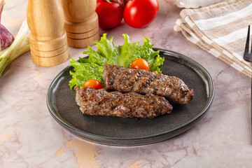 Hot beef kebab minced meat