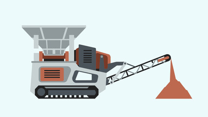 Mining Industry Extractor With Hopper For Processing Ore On Factory