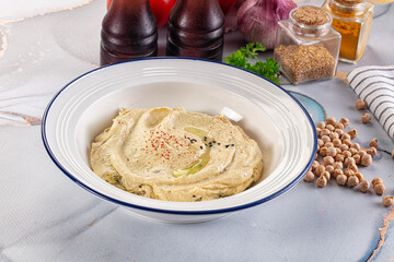 Chickpea vegan hummus dip spread