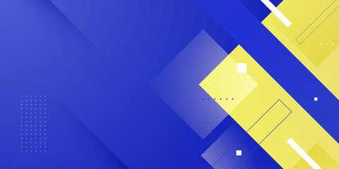 Abstract purple background with yellow square geometric shapes pattern concept element design. Simple elegant banner style. Eps10 vector