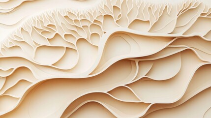 close-up of a wooden board, papercut, beige