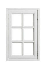 Obraz premium Classic white window design features six panels, enhancing architectural elegance and light flow