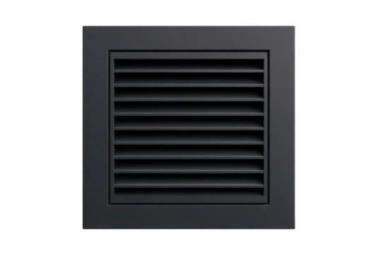 Sleek black air vent design featuring horizontal slats enhances modern interior aesthetics