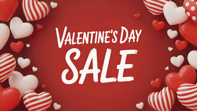 Shop the Valentine's Day sale and spread the love with these heart decorations and festive red background