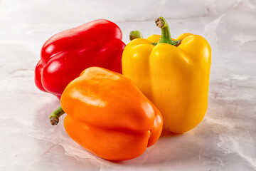 Red, yellow, orange bell pepper