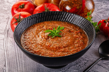 Gazpacho - cold Spanish tomato soup
