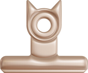 Cute Paper Clip Metallic Chrome Iridescent 