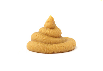 mustard on a white background
