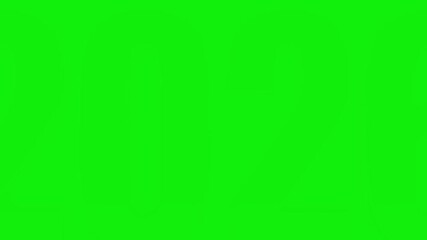 2026 Chrome Transition on Green Screen - New Year Countdown and Future Concept - Powered by Adobe