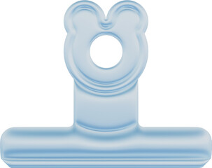 Cute Paper Clip Metallic Chrome Iridescent 