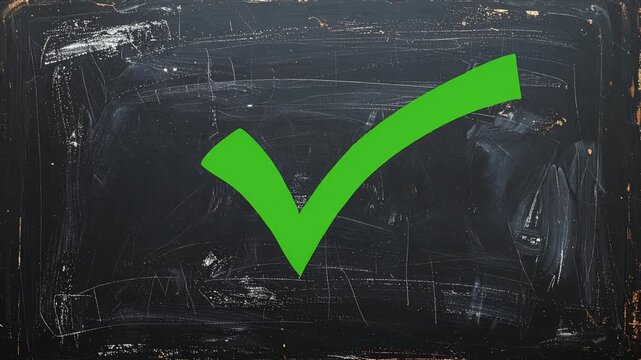 Video von sich bewegenden Buchstaben aus Holz  - Abitur - vor einer schwarzen Tafel - am Ende erscheint ein gr&uuml;ner Haken