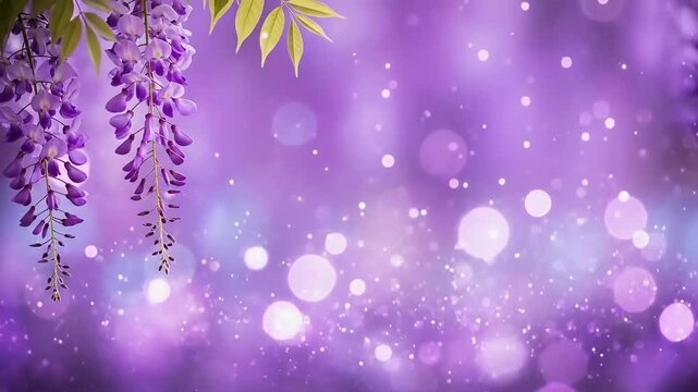 Dreamy wisteria in soft purple evokes serenity perfect for elegant designs, calming backgrounds, and spiritual content with gentle movement