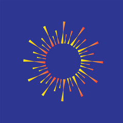 Abstract geometric design with vibrant color accents