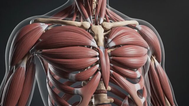 Anatomical 3D Animation of Human Torso Muscles and Spine